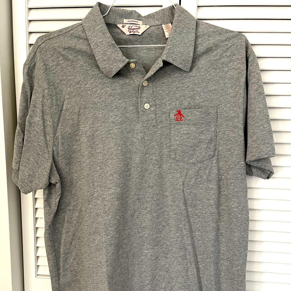 Penguin Grey Men’s polo shirt 👕